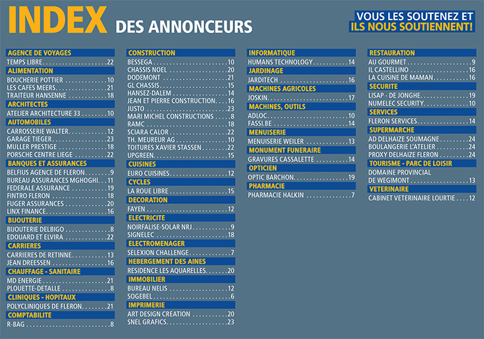 Index des annonceurs